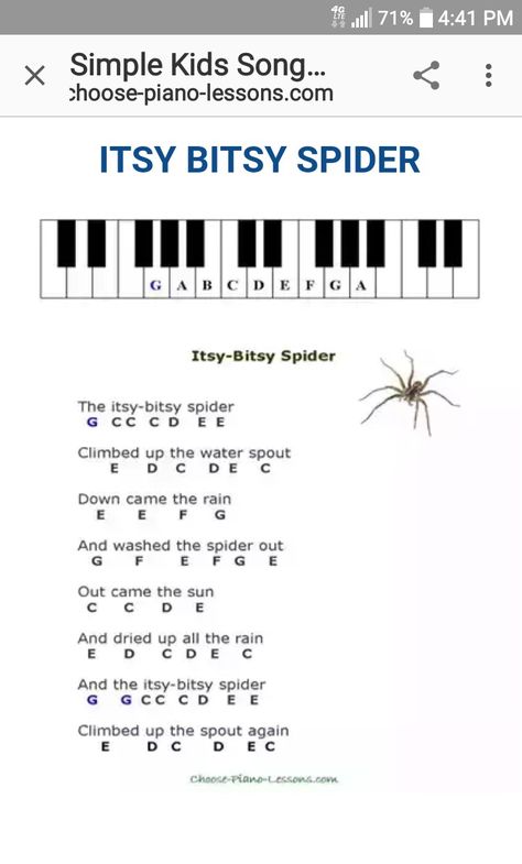 Itsy Bitsy Spider, Nursery Rhymes, Piano, Sheet Music Keyboard Noten, Piano Music With Letters, Piano Sheet Music Beginners, Piano Songs Sheet Music, Piano Songs For Beginners, Keyboard Sheet Music, Piano Sheet Music Letters, Piano Music Easy, Beginner Piano Music