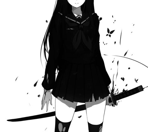 Angie Yonaga, Cybergoth Anime, Yandere Girl, Chica Cool, Anime Cover Photo, Gothic Anime, Anime Monochrome, Anime Profile, Red Aesthetic