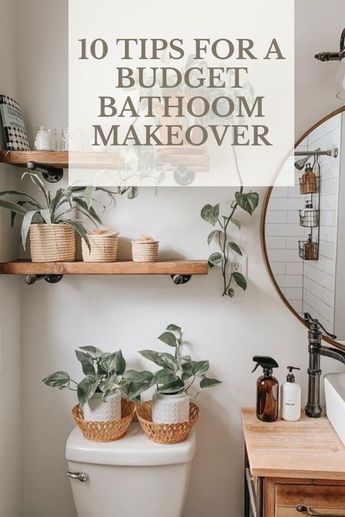 #makeover #storage Small Rental Bathroom, Small Guest Bathroom Ideas, Rental Bathroom, Small Bathroom Diy, Guest Bathroom Decor, Diy Bathroom Makeover, Simple Bathroom Decor, Boho Bathroom Decor, Cheap Bathrooms