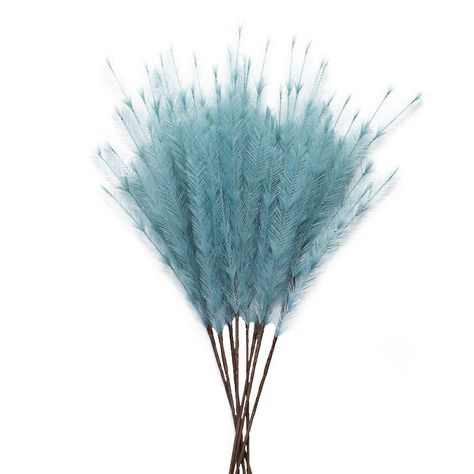 UiiziC Artificial Flowers Ascendant Grass Fake Flowers for Wedding Bouquets Home Party Hotel Centerpieces Decorations (Dusty Blue, 8pcs Ascendant Grass) Teal Vase, Wedding Party Bouquets, Party Hotel, Berry Plants, Grass Decor, Pampas Grass Decor, Pumpkin Flower, Artificial Hydrangeas, Dry Plants