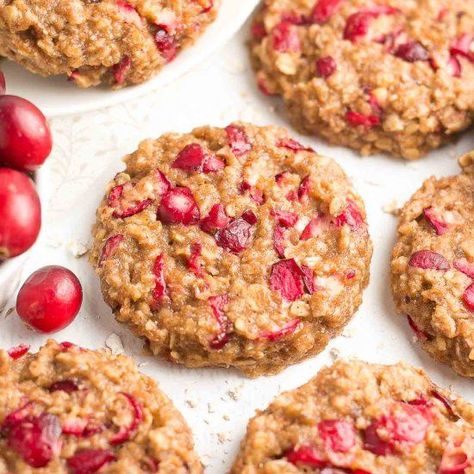 Cranberry Banana Oatmeal Cookies Cranberry Orange Oatmeal Cookies, Orange Oatmeal Cookies, Oatmeal Cookies Soft, Cranberry Orange Oatmeal, Oatmeal Cookies Gluten Free, Orange Oatmeal, Cranberry Orange Cookies, Eggless Cookie Recipes, Cranberry Oatmeal