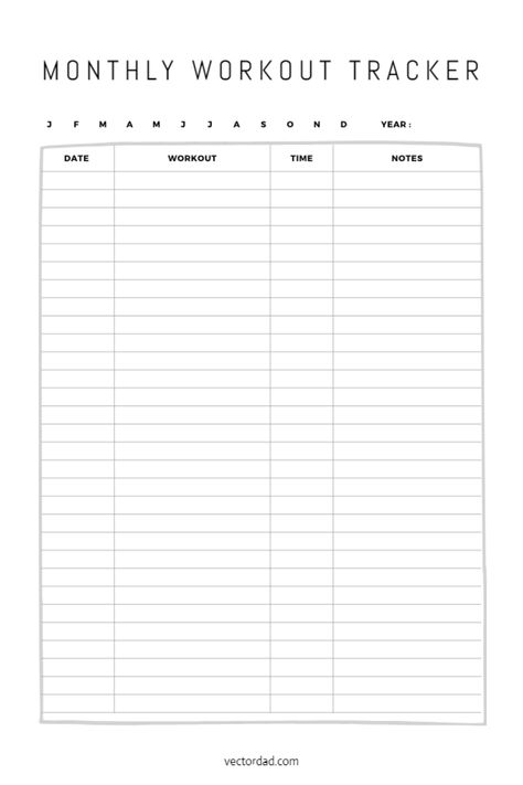 Fitness Tracker Template, Workout Template Planners, Monthly Workout Tracker Printable Free, Exercise Template, Exercise Tracker Template, Workout Tracker Template, Work Out Template, Workout Schedule Template, Workout Printable