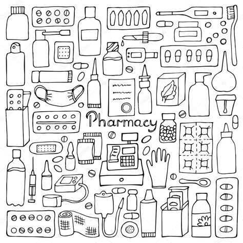 Pharmacy Doodles, Pharmacy Drawing, 3d Printing Ideas Useful, Nurse Drawing, 3d Printing Ideas, Hello Kitty Printables, Phone Template, Paper Duck, Paper Dolls Diy