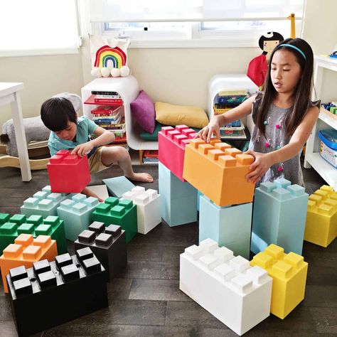 GIANT LEGO LIKE BUILDING BLOCK TOYS FOR KIDS Big Lego Blocks Ideas, Oversized Toys, Large Lego Blocks, Building Blocks Ideas, Giant Lego Blocks, Lego Blocks Printable, Giant Building, Giant Building Blocks, Kids Building Blocks