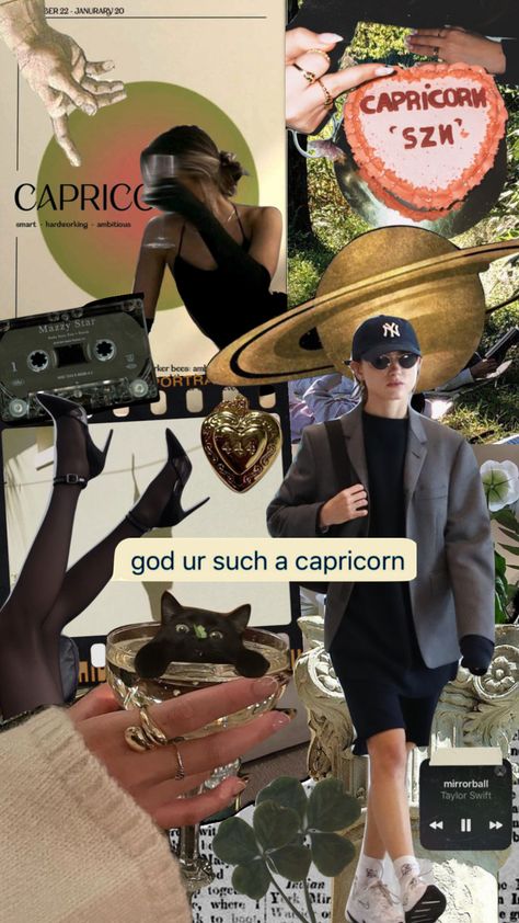 Capricorn Vision Board, Capricorn Sun Aesthetic, Capricorn Colors, Zodiac Branding, Capricorn Moodboard, Capricorn Aura, Venus Capricorn, Cap Rising, Capricorn Fashion