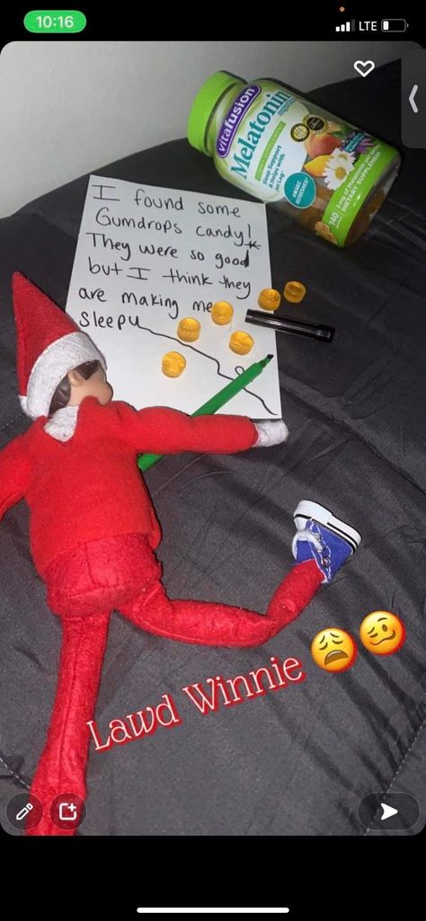 Elf On The Shelf Picture With Sleeping Kids, Elf On The Shelf Camper Ideas, Tired Elf On The Shelf, Elf On The Shelf New Years Eve, Night One Elf On The Shelf, Funny Elf On The Shelf For Teenagers, Elf Vacation Ideas, Elf On The Shelf Ideas First Night, Three Elf On The Shelf Ideas