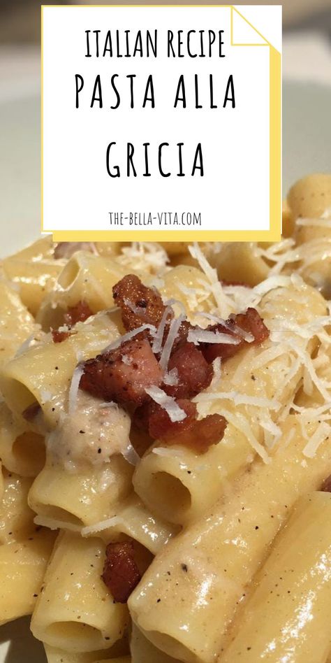 Recipes Using Guanciale, Authentic Pasta Sauce Recipes, Recipes With Pecorino Cheese, Pasta Alla Gricia Recipe, Roman Pasta Recipes, Pasta With Guanciale, Recipes With Guanciale, Gigli Pasta Recipes, Pasta Queen Recipes