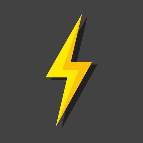 Flash Icon, Lightning Flash, Modern Flat, Psd Icon, Flat Style, Dark Background, Lightning Bolt, Vector Photo, Fashion Flats