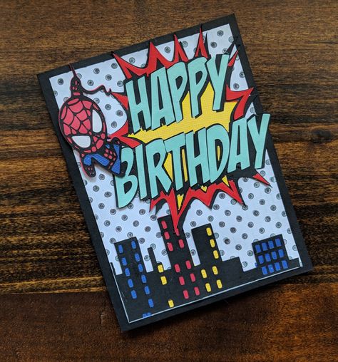 Spiderman, Spider-Man....just swinging in to wish you a happy birthday. Cute comic book style created for a friend's son. Spiderman Cards, Happy Birthday Spiderman, Guy Birthday, Birthday Spiderman, Happy Birthday Cute, Spiderman Birthday Invitations, Spider Man Birthday, Cute Comic, Hand Shadows