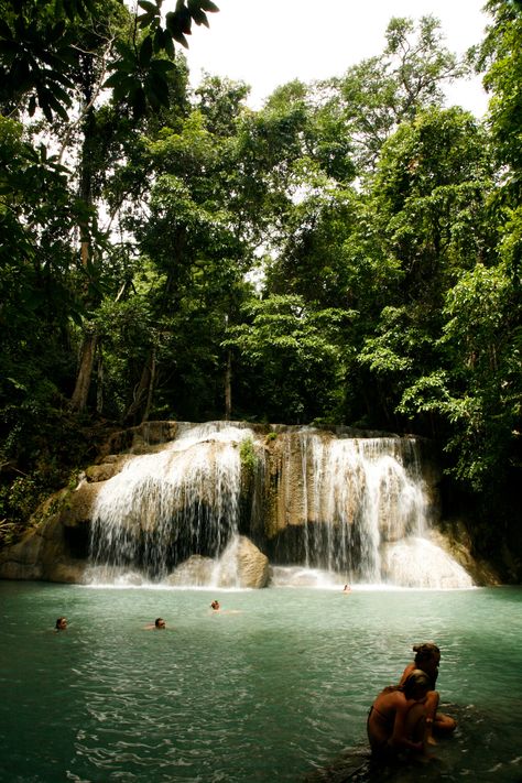 Blessed with ancient rainforests, waterfalls and limestone caves, Kanchanaburi is a popular resort town located at the confluence of the Khwae Noi and Khwae Yai Rivers in western Thailand. Regarded as Thailand's microcosm, Kanchanaburi and its surrounding region boast stylish resorts Thailand Waterfall, Thailand Resorts, Thailand Package, 505 Arctic Monkeys, Limestone Caves, Krabi, Thailand Travel, Phuket, Travel Aesthetic