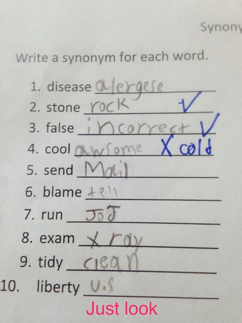 Funny kid test answer Funny Kid Test Answers, Funniest Test Answers, Funny Kids Test Answers, Funny Student Answers, Funny Test Answers Student, Funniest Kid Test Answers, Homework Humor, Kids Test Answers, Funny School Answers