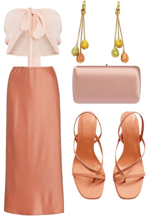 Peaches Outfit | ShopLook Peaches And Cream Outfit, Peach Aesthetic Outfit, Peach Outfit Aesthetic, Peach Inspired Outfit, Peach Fuzz Outfit, Peach Color Outfits, Peach Outfit Ideas, Peach Top Outfits, Peach Outfits