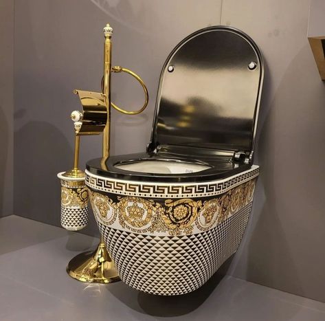 #uti #toiletbowl #bathroomdesign #toiletrybag #plumbing #womenhygiene #toiletriesbag #femininehygiene #washbasins #toiletpaperchallenge English Toilet Seat, Versace Home Decor, Colored Toilets, Wooden Toilet Seats, Luxury Toilet, Bidet Attachment, Bathroom Decor Luxury, Guest Bedroom Decor, Luxury House Interior Design