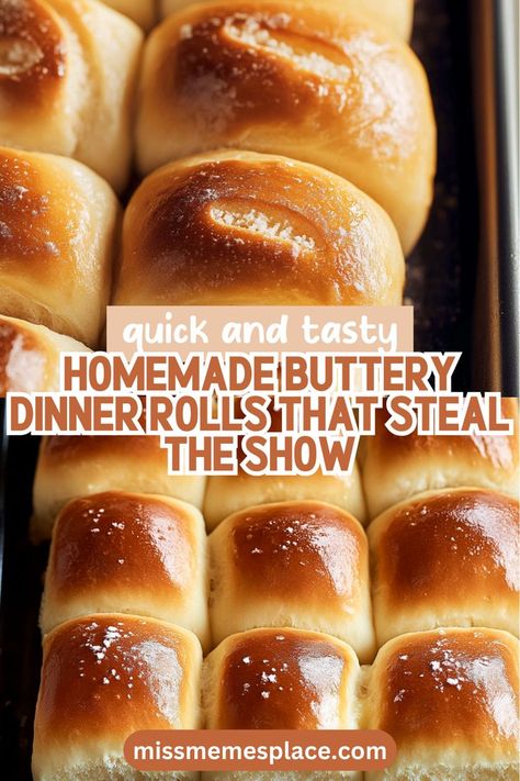 Create homemade buttery dinner rolls that steal the show at every gathering! This recipe combines all-purpose flour, yeast, and melted butter to deliver soft, fluffy rolls that are perfect for any occasion. Whether you're hosting a holiday feast or a cozy family dinner, these rolls are an essential side dish. Learn how to knead, rise, and bake to perfection, ensuring that each bite is rich and flavorful. Follow our step-by-step instructions for rolls! Yeast Rolls Recipe Homemade Easy, Soft Rolls Recipe, Yeast Dinner Rolls Recipe, Quick Yeast Rolls, Buttery Dinner Rolls, Quick Dinner Rolls, Fluffy Rolls, Easy Yeast Rolls, Homemade Yeast Rolls