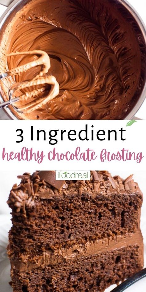 Three ingredient coconut milk Healthy Chocolate Frosting (without powdered sugar) is a rich, decadent, and creamy chocolate ganache frosting that’s naturally dairy free, nut free, and contains no added sugars! Dairy Free Icing Recipe, Healthy Chocolate Frosting, Homemade Chocolate Icing, Coconut Milk Frosting, Frosting Without Powdered Sugar, Dairy Free Chocolate Frosting, Dairy Free Icing, Gluten Free Frosting, Sugar Free Icing