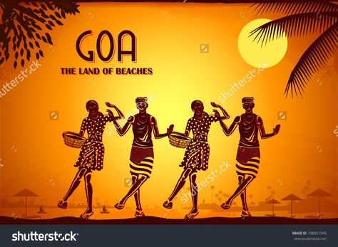 Goa Culture Illustration, Goa Illustration Art, Workplace Safety Quotes, Goa Culture, Goa Carnival, India Illustration, Indian Traditional Paintings, Birth Art, India Crafts