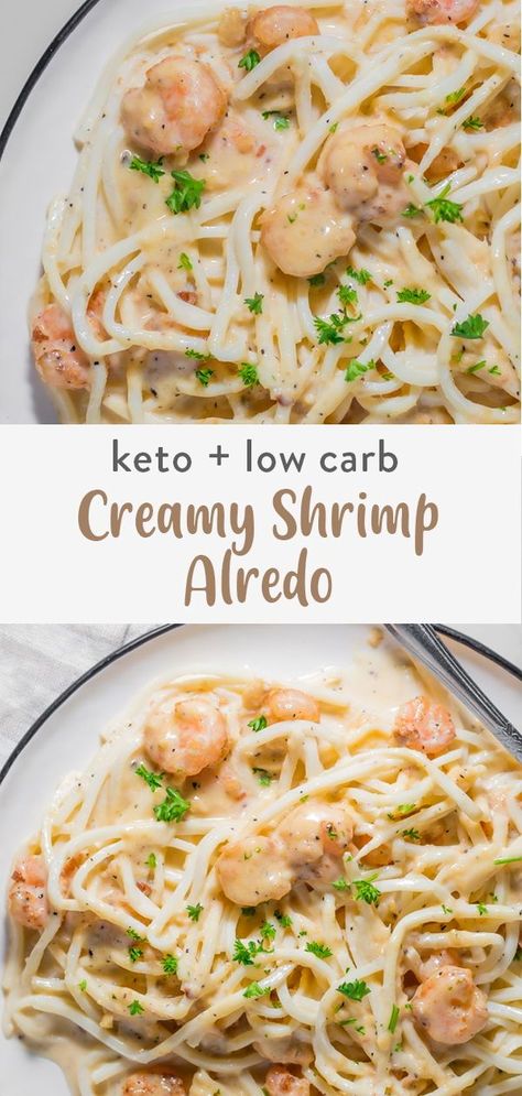 Low Carb Recipes With Alfredo Sauce, Low Carb Shrimp Alfredo Recipes, Keto Shrimp Alfredo Recipes, Keto Shrimp Fettuccine Alfredo, Low Carb Fettuccine Alfredo, Gluten Free Shrimp Alfredo Recipe, Low Carb Shrimp Alfredo, Keto Shrimp Alfredo Zucchini Noodles, Low Carb Shrimp Pasta