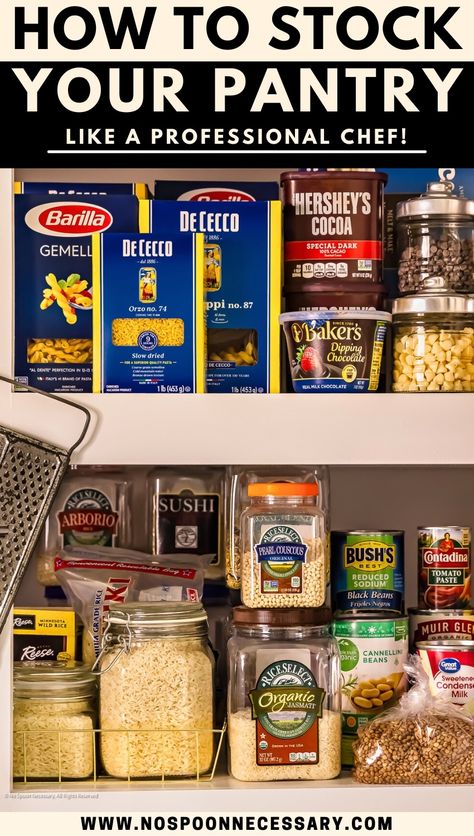 Pantry Must Haves, Stocking Pantry, Pantry Staples List, Pantry Basics, Stocked Pantry, Free Grocery List, Pantry List, Food Planning, Basic Food