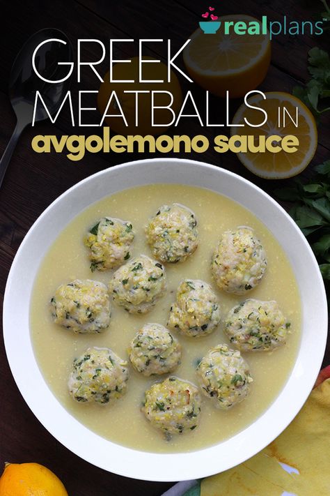 Avgolemono Sauce, Greek Goodness, Greek Sauce, Mediterranean Appetizers, Recipes Greek, Greek Foods, Greek Meatballs, Traditional Recipes, Greek Dishes