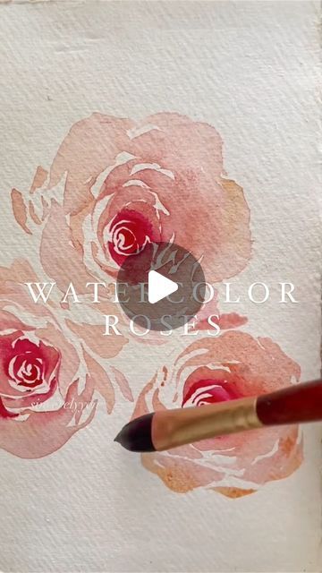 Yen Victore | Watercolor on Instagram: "A tutorial on this month’s birth flower 🌹   If you want to give this a try, I have a detailed class on paining roses uploaded on Skillshare. You may click the link in my bio to join. :)  Materials used: Brush @princetonbrush Neptune Oval Wash Brush 1/2 Paper: @khadipapers  Paint: @mijellophilippines" Watercolor Art Ideas Flowers, Watercolour Rose Painting, Watercolor Art For Beginners Ideas, Water Colours Painting For Beginners, Watercolor Rose Tutorial, Summer Watercolor Paintings, Rose Painting Watercolor, Watercolor Art Flowers, Rose Watercolor Painting