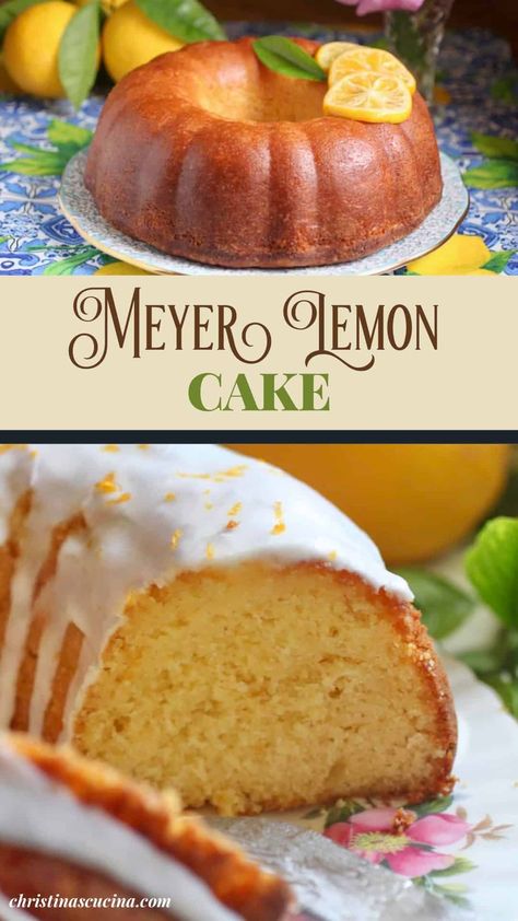 Whole Meyer lemon cake is a crowd-pleaser. From young to old, everyone loves the sweet/tart flavor and moist crumb! You'll love its ease! Meyer Lemon Pound Cake, Easy Icing Recipe, Citrus Grove, Lemon Bundt Cake, Dessert Simple, Bake Cake, Lemon Pound Cake, Meyer Lemon, Cakes Recipes