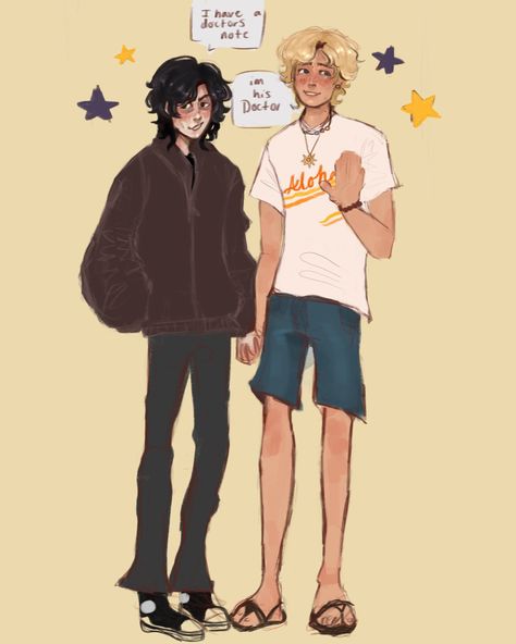 Will Solace Outfits, Solangelo Cosplay, Will Solace And Nico Di Angelo, Nico And Will, Solangelo Fanart, Percy Jackson Comics, Zio Rick, Will Solace, Percy Jackson Ships