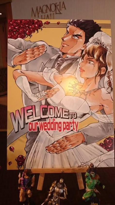 Jojo Wedding, Opm Manga, Jojo's Bizarre Adventure Anime, Wedding Party Invites, Jojo Reference, Jojo Anime, Jojo Memes, Anime Memes Funny, Adventure Wedding