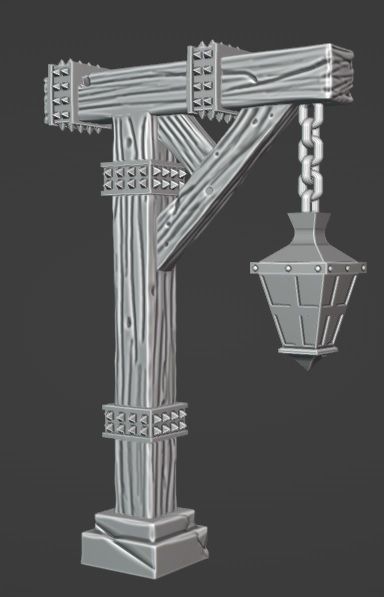 Medieval stradal lamp Medieval Lamp, Medieval Door, 3d Light, 3d Modelling, Animation Design, Post Lights, Medieval Fantasy, 3d Modeling, Banner Ads