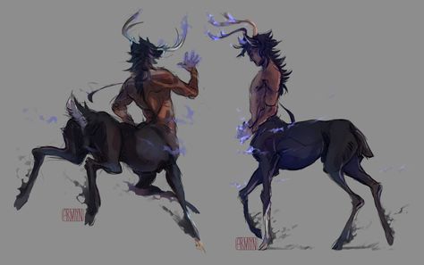 Centaur Drawing, Centaur Character, Deer Centaur, Concept Sketches, Deer Art, Creature Drawings, Fantasy Creatures Art, Pinturas Disney, Mythical Creatures Art