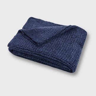 Navy Knit Throw Blanket : Target Navy Blanket, Chenille Throw, Knit Throw, Knit Throw Blanket, Knitted Throws, A Healthy Lifestyle, Home Essentials, Cozy Blankets, Waffle Knit