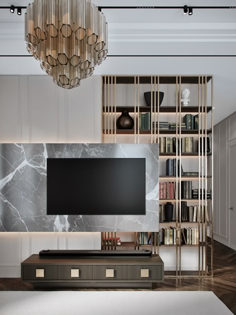 Tv Unit Interior Design, Loft Interior, Living Room Tv Unit Designs, Living Room Tv Unit, Tv Room Design, Tv Wall Decor, Living Room Partition, Living Room Partition Design, Room Partition Designs