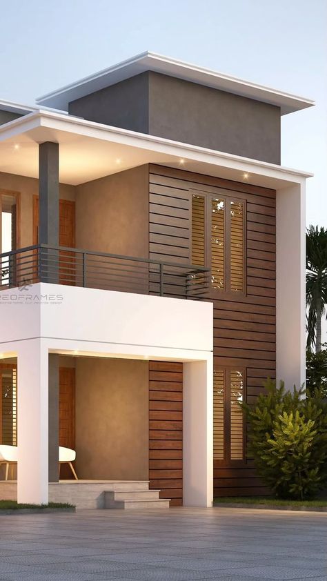 Creo Frames on Reels | A.R. Rahman · Nee Singam Dhan Simple Home Exterior Design, Outer House Design, Simple Front Elevation Designs, West Facing House Elevation G+1, Simple Elevation Design, Foyer Design Ideas, Small House Design Kerala, Foyer Designs, West Facing House