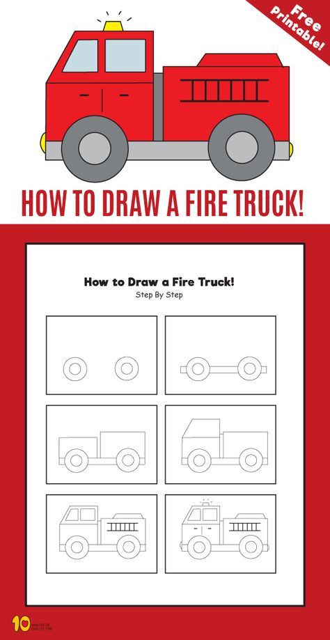 How to Draw a Fire Truck step by step for kids Fireman Crafts, Fire Truck Drawing, Straw Rocket, Truck Drawing, Animal Masks For Kids, Rockets For Kids, Drawing Lessons For Kids, Drawing Tutorials For Kids, Fire Prevention