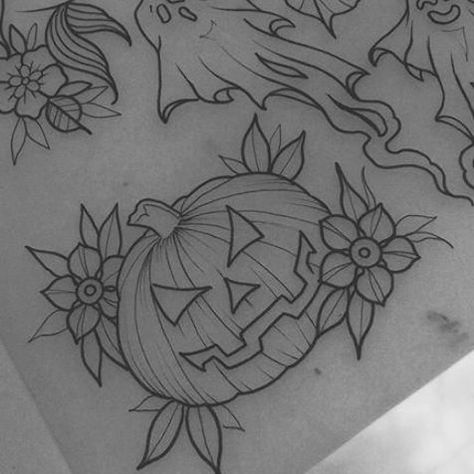 Image result for neo traditional halloween tattoo #tattoohalloweenb Image result for neo traditional halloween tattoo Neo Traditional Halloween, Neo Traditional Halloween Tattoo, Traditional Halloween Tattoo, Halloween Tattoo Flash, Pumpkin Tattoo, Traditional Halloween, Armband Tattoos, Spooky Tattoos, Halloween Tattoo