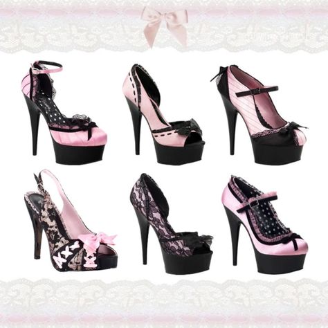 Coquette Fashion, Dr Shoes, Cute Heels, Girly Shoes, Shoe Inspo, Dream Shoes, Pretty Shoes, 2000s Fashion, Pink And Black