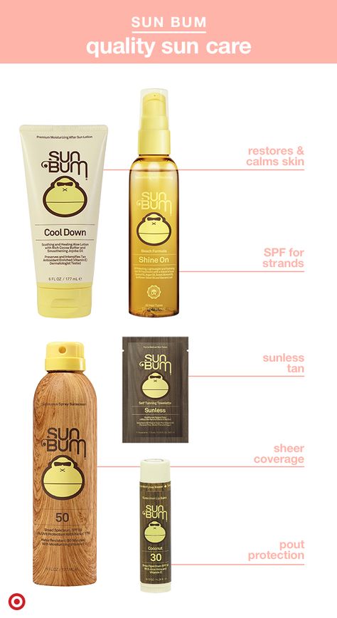 Here comes the Sun Bum! This quality sun care line will have you ready to soak up some rays with SPF for your skin, face, lips and even hair. Choose from lotion, spray or stick sunscreen and apply 20 minutes before going out. After a full day outside, generously apply Cool Down to help soothe and restore skin. Want a sun-kissed look without UV? Try sunless tanning towelettes. Bonus: It’s all made without parabens, petroleum or retinyl palmitate. Stick Sunscreen, Do It Yourself Nails, Healing Aloe, African American Skin Care, Tanning Skin Care, Nail Fungus Remedy, Tongue Health, Sun Lotion, Sun Bum