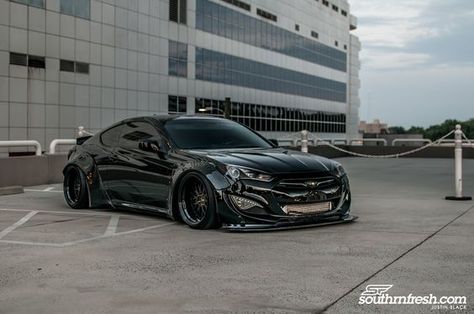 Car Ideas Aesthetic, Blacked Out Cars, 2013 Hyundai Genesis, Aesthetic Sports, Car Iphone Wallpaper, Aesthetic Cars, Cars Ideas, Cars Aesthetic, Dream Cars Bmw