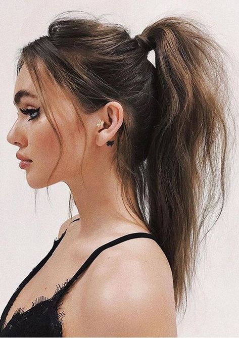 Jewelry Hairstyles, Lily Easton, High Ponytail Hairstyles, Geometric Hair Clip, Hair Cuffs, Rhinestone Hair Clip, Hot Hair Styles, Metal Hair Clips, High Ponytails