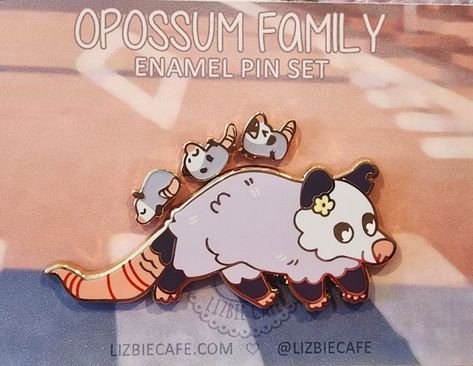 Pin ➛ Momma opossom: 2.5" wide ➛ Opossum babies: .3-.5"➛ Gold Plated➛ Screen printing➛ Two backings➛ Logo backstamp ➛ Colors may vary between your monitor's colors and the physical product   Please note: Momma seconds listing is just the single 2... Logo Maker Free, Awesome Possum, Of Logo Design, Enamel Pin Collection, Design Maker, Pretty Pins, Fox Art, Birthday Wishlist, Cute Pins