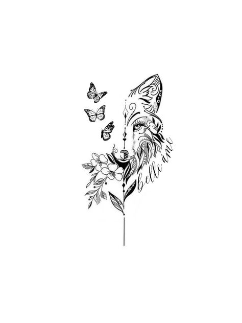 Floral Wolf Tattoo Design, Wolf Minimal Tattoo, Fine Line Wolf Tattoo, Libra Sign Tattoos, Hamsa Tattoo Design, Hamsa Tattoo, Wolf Tattoo Design, Cute Little Tattoos, Libra Sign