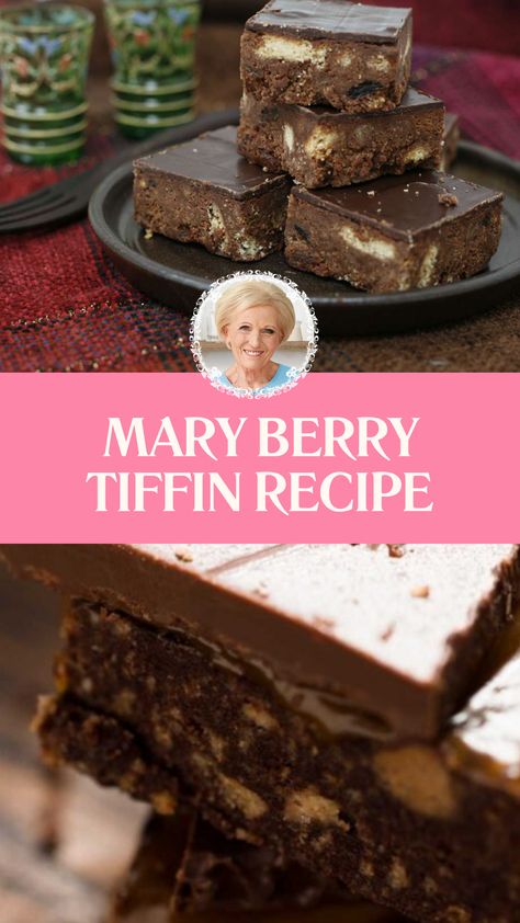 Mary Berry Tiffin Recipe Desserts With Raisins, Mary Berry Chocolate Brownies Recipe, Sticky Toffee Pudding Traybake, Mary Berry Chocolate Tray Bake, Mary Berry Traybake Cakes, Chocolate Tiffin, Chocolate Tiffin Recipe, Mary Berry Recipes, Mary Berry Recipes Baking