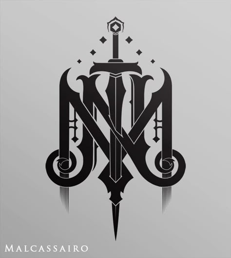 The Mighty Nein, Fantasy Logo, Vintage Logos, Creative Logo Design, Mighty Nein, Critical Role Fan Art, Grafic Design, Catholic Art, Minimalist Logo Design