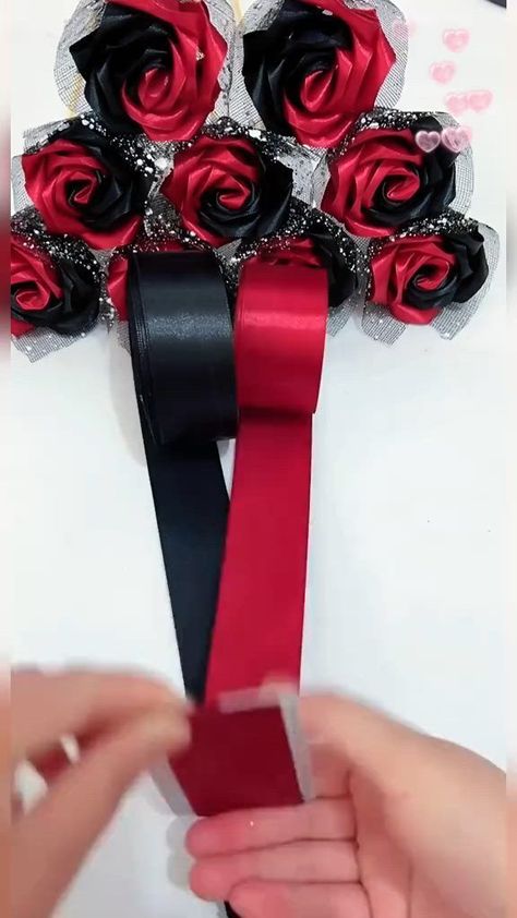 Connect with fellow DIY enthusiasts on TikTok. Share your creations and be inspired by the creativity around you! 15 Tattoo, Ribbon Flowers Diy, Diy Ribbon Flowers, Ribbon Crafts Diy, Handmade Flowers Fabric, Kraf Diy, Diy Crafts Paper Flowers, Fabric Flowers Diy, Paper Flower Tutorial