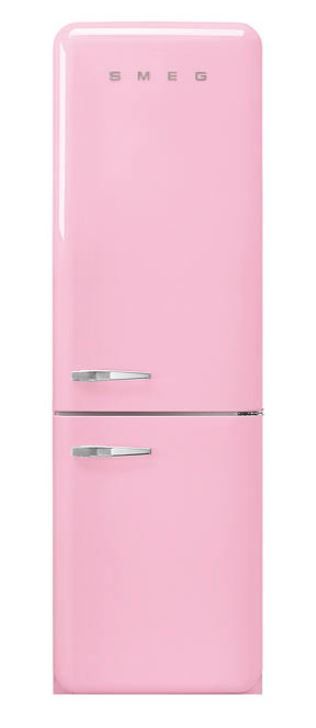 Pink Smeg Fridge, Pink Smeg, Pink Refrigerator, Smeg Fridge, Fridge Shelves, Bottom Freezer Refrigerator, Freestanding Fridge, 50's Style, Bottom Freezer