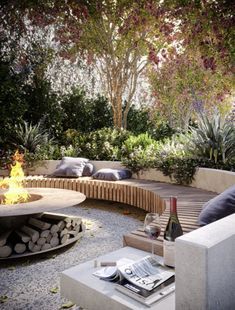 Kids Garden, Landscaping With Large Rocks, Rock Garden Landscaping, Have Inspiration, Outdoor Gardens Design, Garden Seating, Back Garden, Outdoor Fire, Outdoor Fire Pit