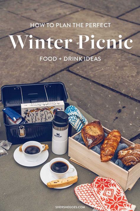 how to plan the perfect winte picnic - food and drink ideas. winter picnic ideas, winter picnic food, winter picnic drinks, outdoor winter picnic, winter picnic photoshoot, outdoor picnic ideas, picnic photos Cold Weather Picnic Food, Traditional Picnic Food, Christmas Picnic Ideas Outdoor, Picnic Bag Ideas, Winter Picnic Ideas Outdoors, Winter Picnic Food Ideas, Winter Picnic Food, Christmas Picnic Ideas, Winter Picnic Ideas