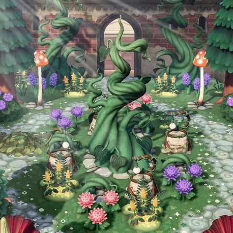 Enchanted Forest Anime, Acnh Paths Designs Forest, Acnh Enchanted Forest Island, Glowing Moss Animal Crossing, Animal Crossing Island Ideas Forest, Fairy Themed Animal Crossing Island, Acnh Forbidden Forest, Whimsical Animal Crossing Island, Fairycore Acnh Ideas