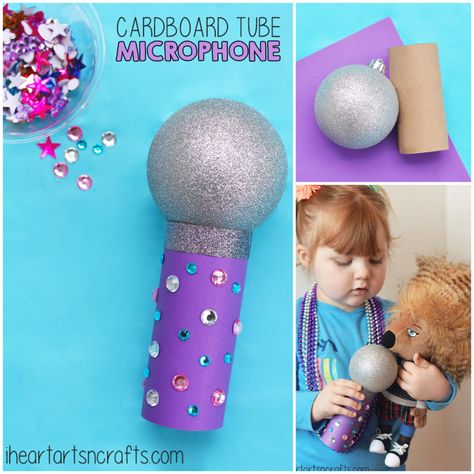 Microphone Craft, Arts N Crafts, Pop Star Party, Rockstar Birthday, Rockstar Birthday Party, Sing Movie, Jojo Siwa Birthday, Dance Camp, Rock Star Party