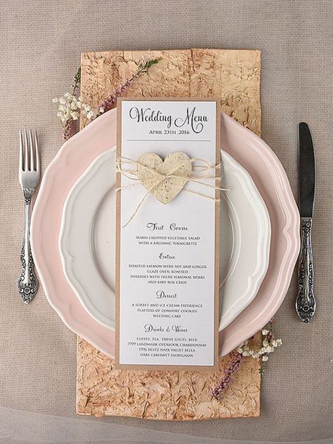 Rustic Wedding Menu, Wedding Table Menus, Kraft Paper Wedding, Vintage Wedding Stationery, Wedding Dinner Menu, Hairstyles Inspiration, Photography Hair, Paper Wedding, Wedding Menu Cards