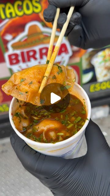 Birria LES on Instagram: "POV: You find the perfect dish to warm you up on an NYC snow day! 🥟❄️  Our Birria dumplings with consommé are a MUST try! Here are the different fillings you can get:   ➡️Beef Birria Dumplings  ➡️Chicken Birria Dumplings  ➡️Shrimp Birria Dumplings   *You can also get them without consommé!   #BIRRIALES 📍 127 Rivington St 📍 34 St Marks Pl 📍170 Bedford Ave" Birria Dumplings, Chicken Birria, Dumplings Chicken, Beef Birria, Nyc Snow, Chicken And Dumplings, Snow Day, Dumplings, Chicken